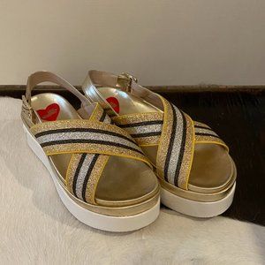 Love Moschino Sparkly Platform Sandals